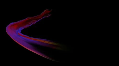 3D Animated ribbon with alpha Stock Footage 38501946