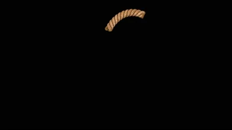 3d animated rope text typography with separated alpha channel 3 Stock Footage 134317401