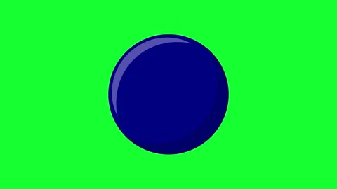 3D animated rotating dark blue billiard ball number 2 spinning loop on gree.. Stock Footage 340799675