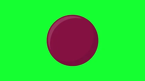 3D animated rotating maroon billiard ball number 7 spinning loop on green s.. Stock Footage 340799772