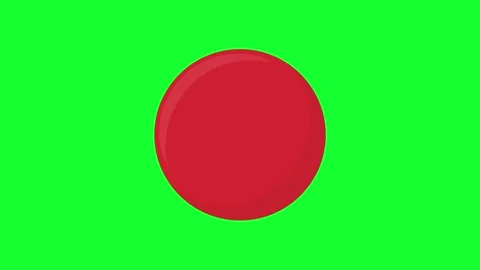 3D animated rotating red billiard ball number 3 spinning loop on green scre.. Stock Footage 340799598