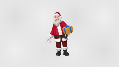 3D Animated Scene Of Santa Gift Offering To The Viewers Vidéo 294798792