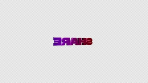 3D Animated Share Text Rotating on Transparent Background Stock Footage 340040999