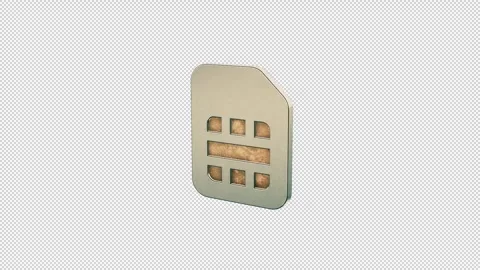 3D Animated SIM Icon - Perfect for Designers Stock Footage 265687901
