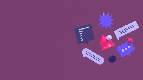 3D Animated Speech Bubble. Chat Bubbles Background With Copy Space. Stock Footage 287355802