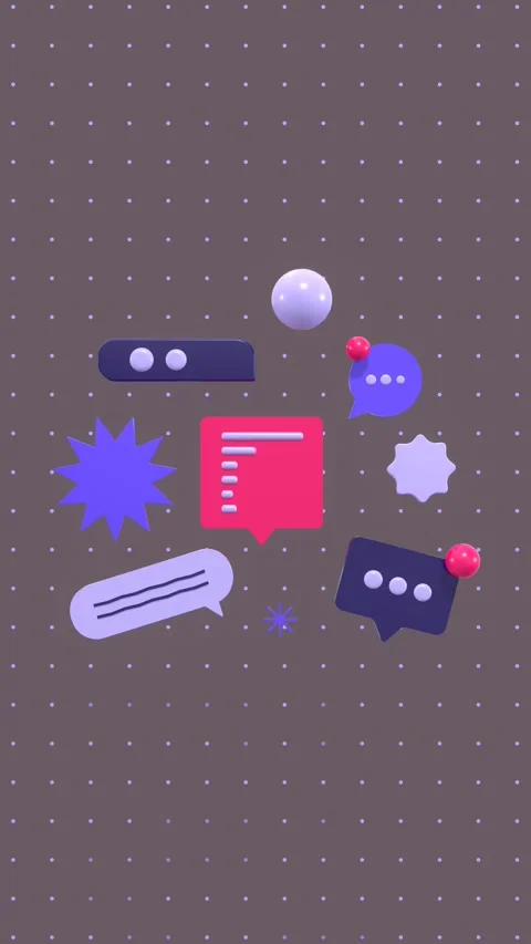 3D Animated Speech Bubble In Vertical Video. Stock Footage 287354054