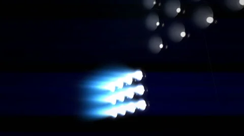 3D Animated Stadium Lights Stock Footage 47032374