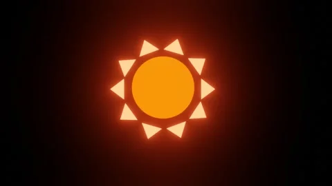 3D Animated Sun Icon Motion Graphics on Dark Background Vidéo 346604063