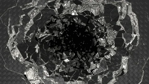 3D animated surface destruction Vídeo Stock 156729308