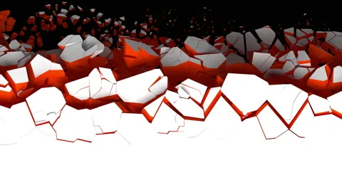 3D animated surface destruction 動画素材 156747185