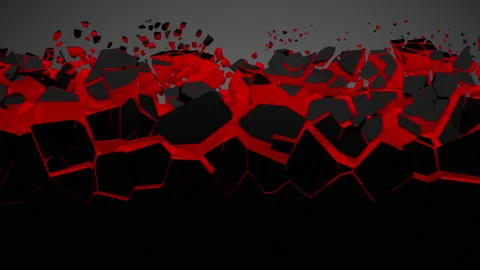3D animated surface destruction Stock-Footage 156747841