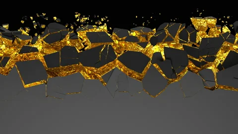 3D animated surface destruction Stock Footage 156751990