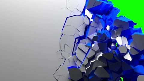 3D animated surface destruction Stock Footage 186781210