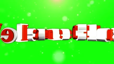 3D animated text on green screen. Motion graphics element for video editing Stock Footage 340251055