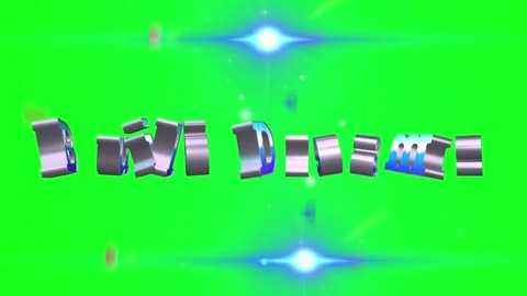 3D animated text rotating on a bright green screen background with sparkling Stock Footage 346338762