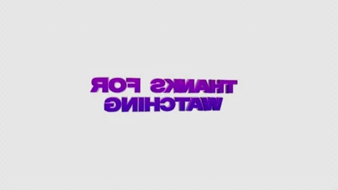 3D Animated Thanks for Watching Text Rotating on Transparent Background Stock Footage 340041492