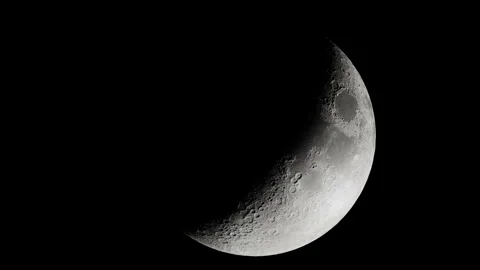 3D animated timelapse of the phases of the Moon Stock Footage 132128131