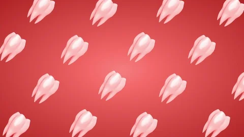 3d animated tooth rotation background. Loop, alpha channel. Stock Footage 99869839