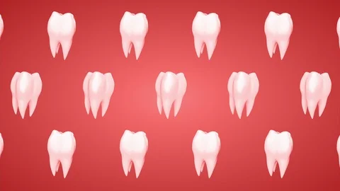 3d animated tooth rotation background. Loop, alpha channel. Stock Footage 99870060