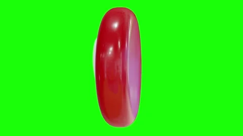 3d animated turning hearth icon with green screen Stock Footage 254479106
