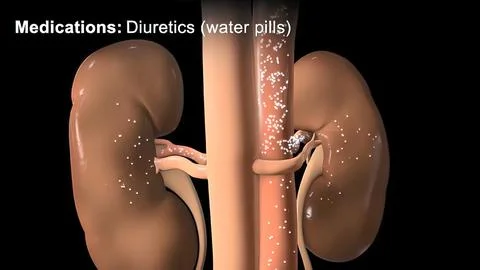 3D Animated Urinary system kidneys, ureters and bladder Stock Illustration
