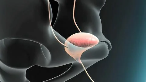 3D Animated Urinary system kidneys, ureters and bladder Stockillustratie