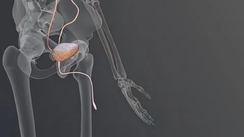 3D Animated Urinary system kidneys, ureters and bladder Illustrazione stock