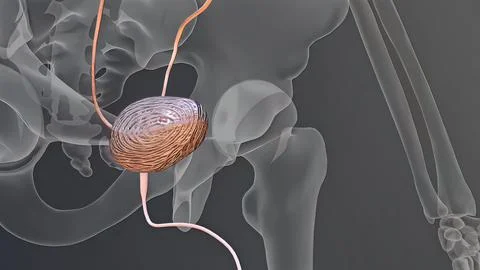3D Animated Urinary system kidneys, ureters and bladder Stock Illustration