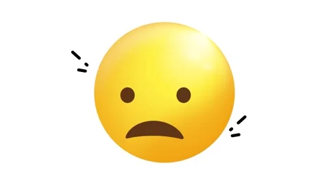3D Animated Yellow Emoji Face Icon for Social Media and Communication Graphics Stock Footage 345930944