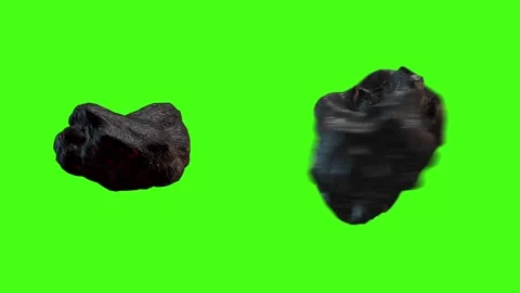 3d animation Of 2 Stones Rotating in different speed On Green Screen Background. Video stock 265149139