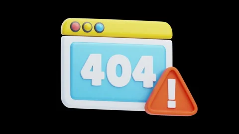 3D Animation of 404 Error Page Not Found Stock Footage 286978448