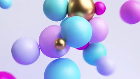 3d animation 4K. Abstract background with colorful balls stuck together. Stock Footage 161811260