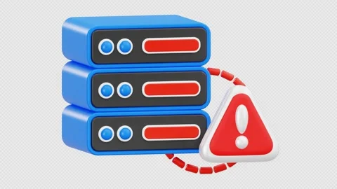 3D Animation of 500 Internal Server Error, Alpha channel Stock Footage 314140420