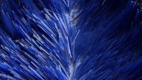 3d animation. Abstract animated background, falling blue glass rods, Stock Footage 276891694