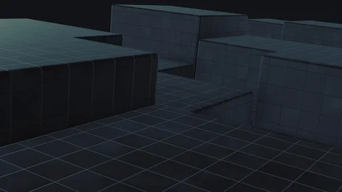 3D animation - Abstract background of black cubes with wave movement. Abstract Stock Footage 93272314