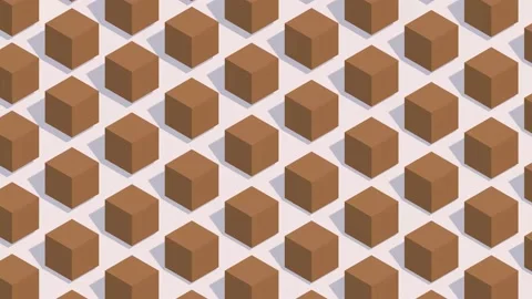 3d animation of the abstract background with brown cubes. Stock Footage 166281818