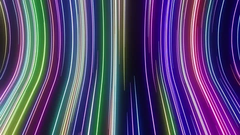 3d animation of abstract background with colorful animated lines Stock Footage 259884344
