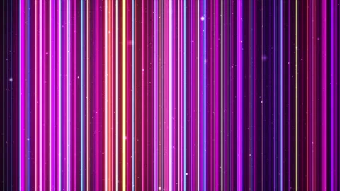 3d animation of abstract background with colorful beams with particulars Stock Footage 266820280