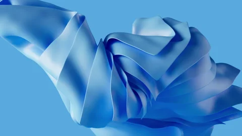 3d animation, abstract background with flying and rotating blue drapery pack, Stock Footage 157821967