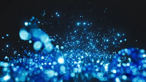 3D animation. Abstract background of glitter and bokeh lights. Stock Footage 295920892