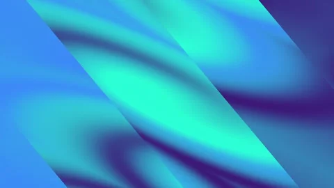3D animation of abstract blue and green gradient lines creating a smooth and  스톡 동영상 276498587