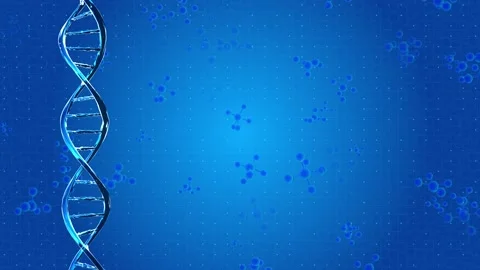 3D animation of abstract DNA on dark bac... | Stock Video | Pond5