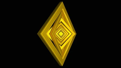 3D animation of abstract geometric figures with alpha channel. Looped Video stock 107531867