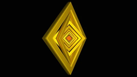 3D animation of abstract geometric figures with alpha channel. Looped Video stock 107531912