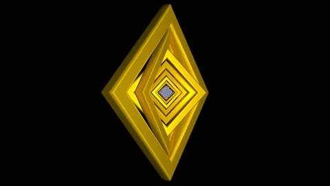 3D animation of abstract geometric figures with alpha channel. Looped Video stock 107531916