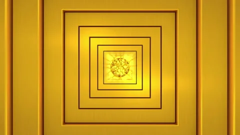 3D animation of abstract golden background. Looped Stock Footage 107533470