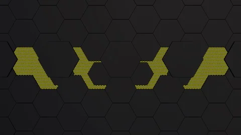 3D ANIMATION OF ABSTRACT HEXAGONAL GREY GRAPHITE Stock Footage 109373518