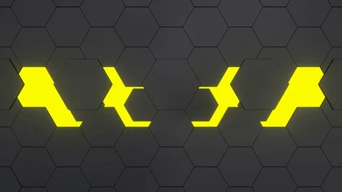 3D ANIMATION OF ABSTRACT HEXAGONAL GREY GRAPHITE Stock Footage 109375126