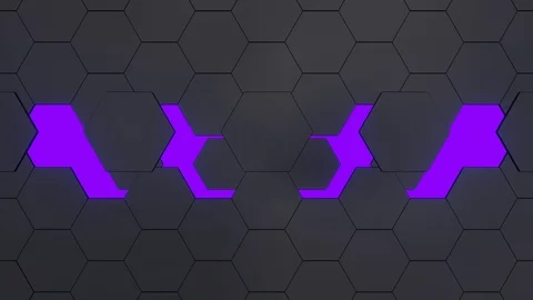 3D ANIMATION OF ABSTRACT HEXAGONAL GREY GRAPHITE Stock Footage 109375636