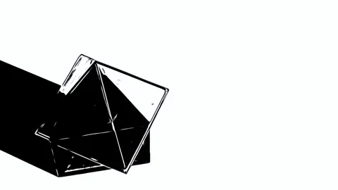 3D Animation with Abstract lines and Geometric Shapes Stock Footage 304844571